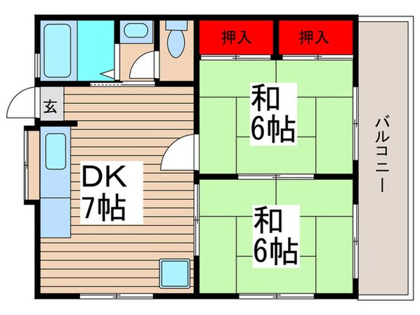 ニューハイム福田の物件間取画像